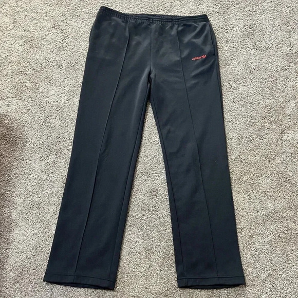 Adidas Vintage Silver Tag Track Straight Sweatpants Waist Cinch Wide‎ L 42 44 XL - Picture 1 of 12